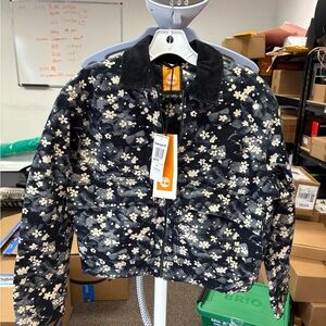 Timberland Black and Cream Floral Jacket
